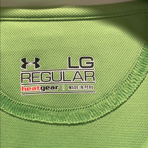 Under Armour acid green polo pullover #6 jersey! - Picture 6 of 7